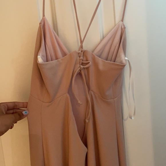 NEVER WORN light peach prom gown, tie back, 2 - Picture 3 of 3